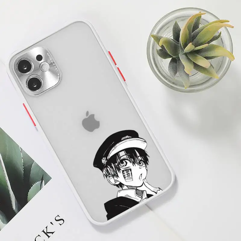 

Jamular Toilet Bound Hanako Kun Phone Case For iPhone 12 11 Mini Pro XR XS Max 7 8 Plus X Matte transparent White Cover