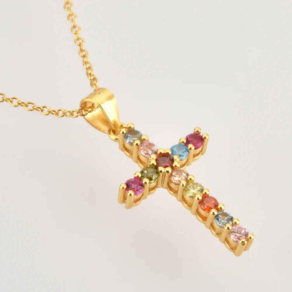 ANDYWEN 925 Sterling Silver Gold Clear Zircon Cross Pendant Necklace Long Chain Luxury Clip Wedding Rock Punk Sunmmer Choker | Украшения и
