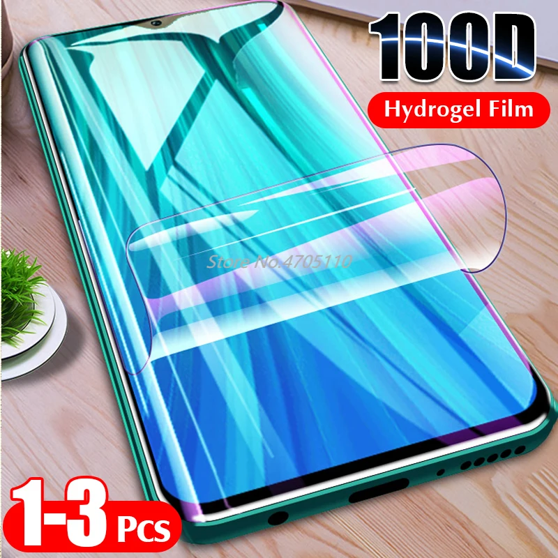 3 шт. 100D защитный гидрогель пленка для Xiaomi Mi 9T Pro 8 9 SE Lite A1 A2 A3 Pocophone F1 Защитная экрана