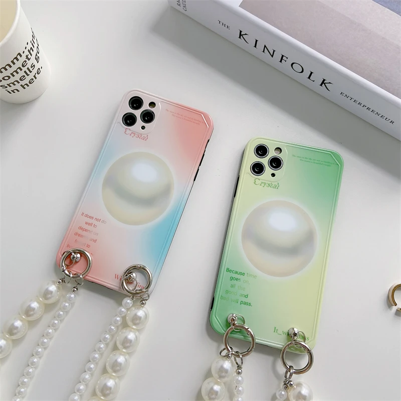 

Chain Bracelet Soft Phone Case For iphone 12 Pro 11 7 8 plus X XR XS Max Lovely Cute Cartoon Protection Back Cover Cases Capa