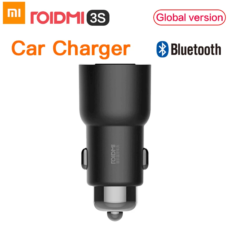 Xiaomi ROIDMI 3S Bluetooth автомобильное зарядное устройство музыкальный плеер 5 в 3.4A FM умное приложение для iPhone и Android умное управление mp3-плеер