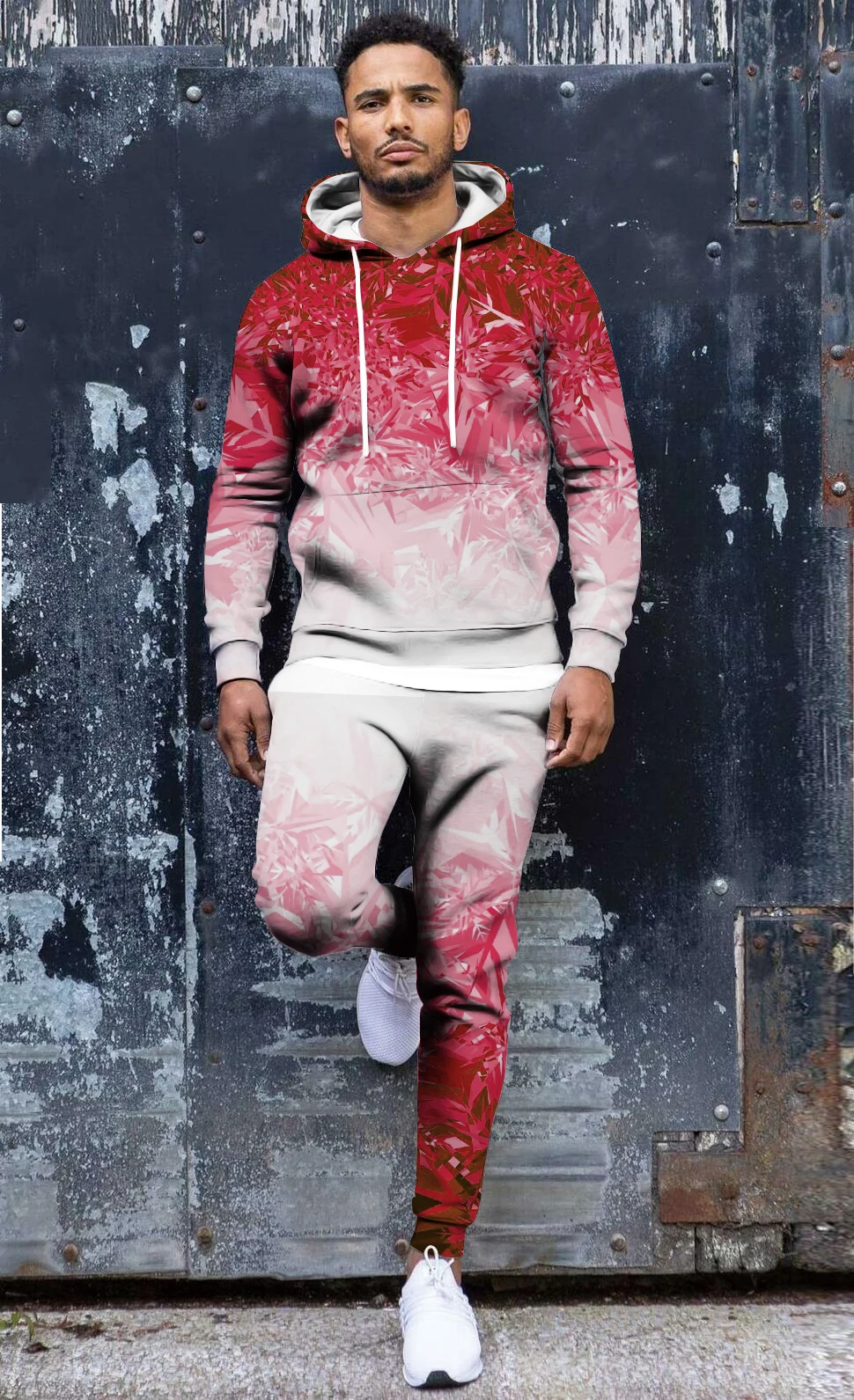

Christmas Winter Warm Sports Suit Red Printing 3DPrint Christmas Suit Men Sweatshirt Hoodie Sweatpants Casual Hoodie Suit Male.