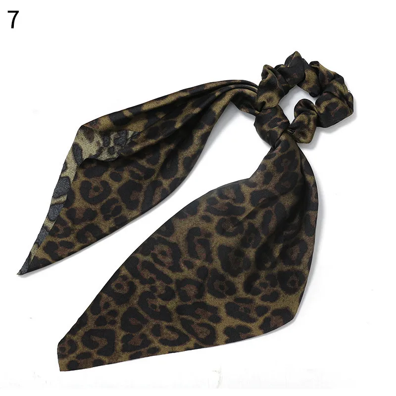 Leopard 7 Новинка года! женские резинки для волос с леопардовым принтом, змеиным узором и цветочным узором, женский шарф для волос с эластичным бантом, лента для волос, аксессуары для волос для девочек - Цвет: Leopard 7