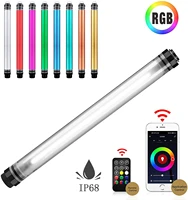 luxceo p7rgb pro led video light wand ip68 waterproof full color app control camera lamp built in battery for studio fill lights