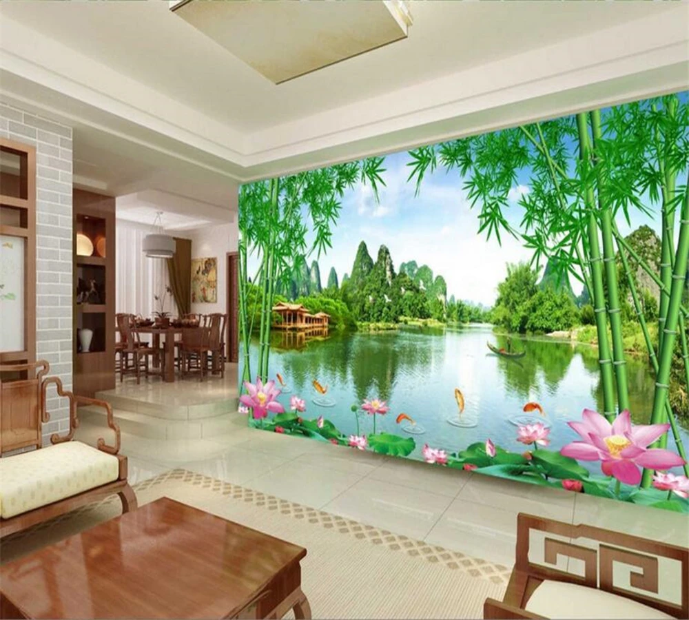 beibehang Large - scale custom wallpaper beautiful scenery Jiangnan good living room TV backdrop home decoration | Обустройство дома