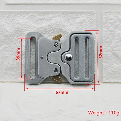 Silver-39mm Meetee 1 шт./4 шт. ID25-50mm Пряжка из сплава Открытый тактический пояс ремень Регулировка пряжки DIY аксессуары для одежды YK032 - Цвет: Silver-39mm