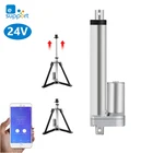 Линейный привод Wi-Fi 24 В + контроллер Wi-Fi + блок питания, металлический редукторный электрический линейный двигатель 2 дюйма 4 дюйма 6 дюймов 8 дюймов 10 дюймов ход