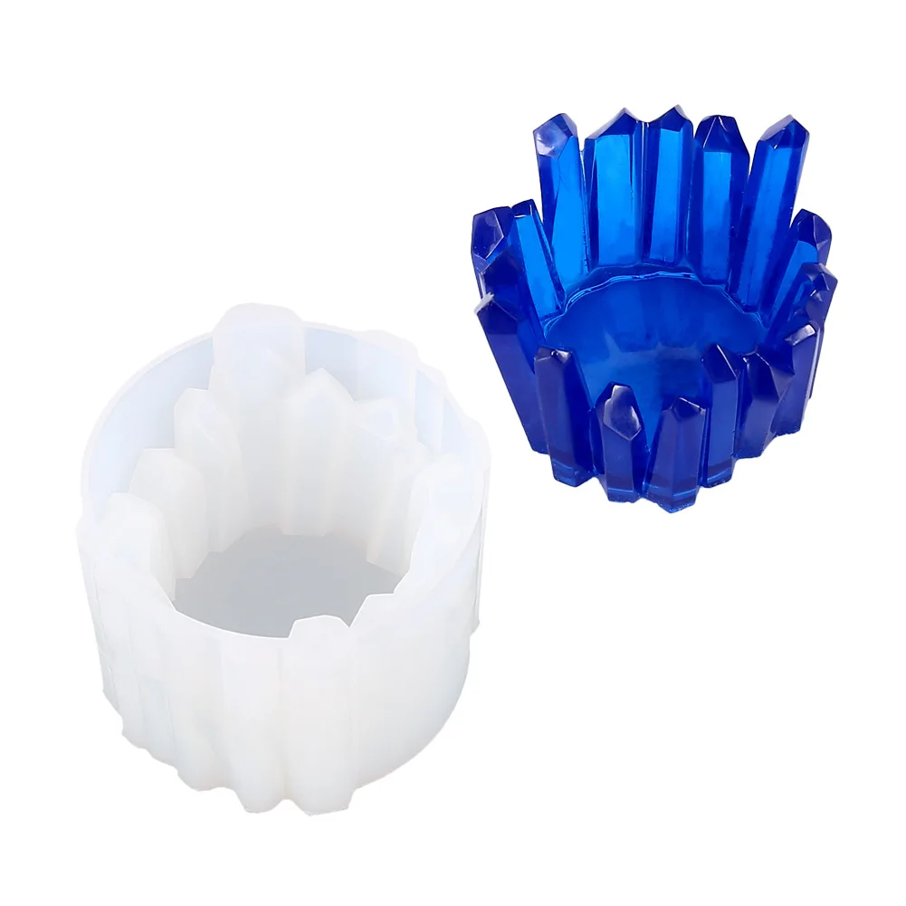 

DIY Resin Storage Box Ashtray Crystal Drop Mold Stone Candlestick Candle Mirror Table Silicone Mold Resin Accessories Wholesale