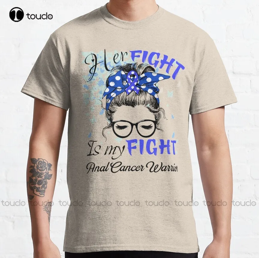 

Классическая футболка унисекс с рисунком ее Борьба-Моя борьба с анальным раком