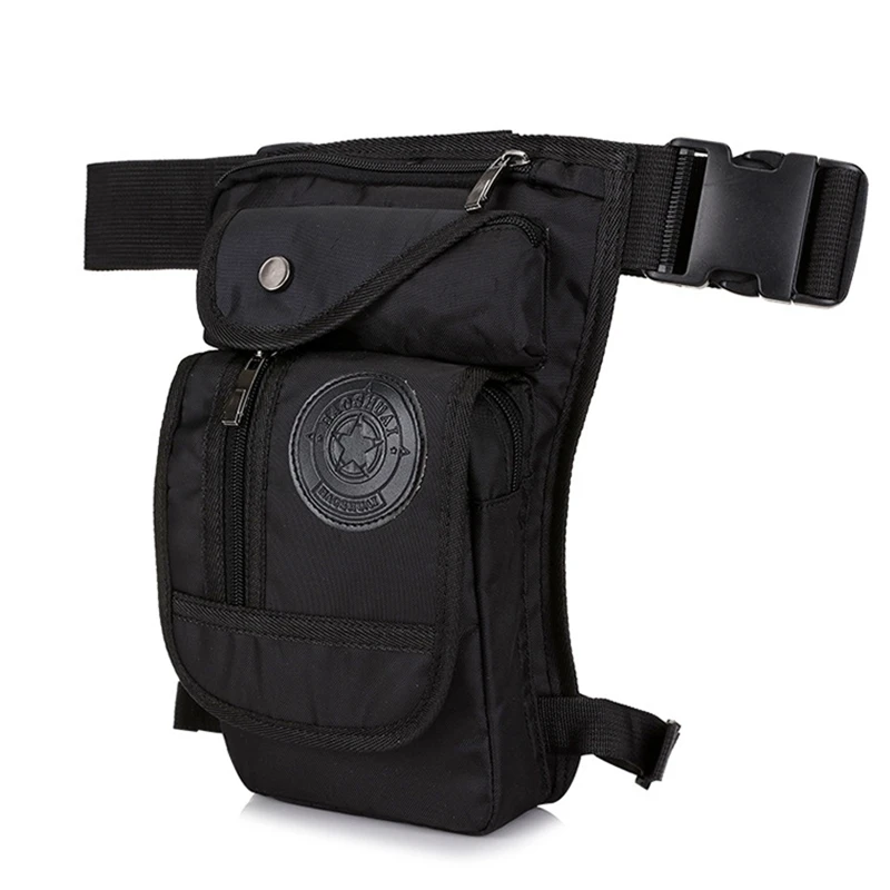 Weysfor Canvas Nylon Leg Bag For Men Fanny Pack Belt Hip Drop Messenger Shoulder Travel Trekking Motorcycle Assault Waist Bags