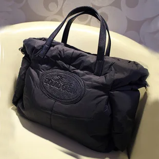 Зимние женские сумки модные космический хлопок материал большой пакет пуховик