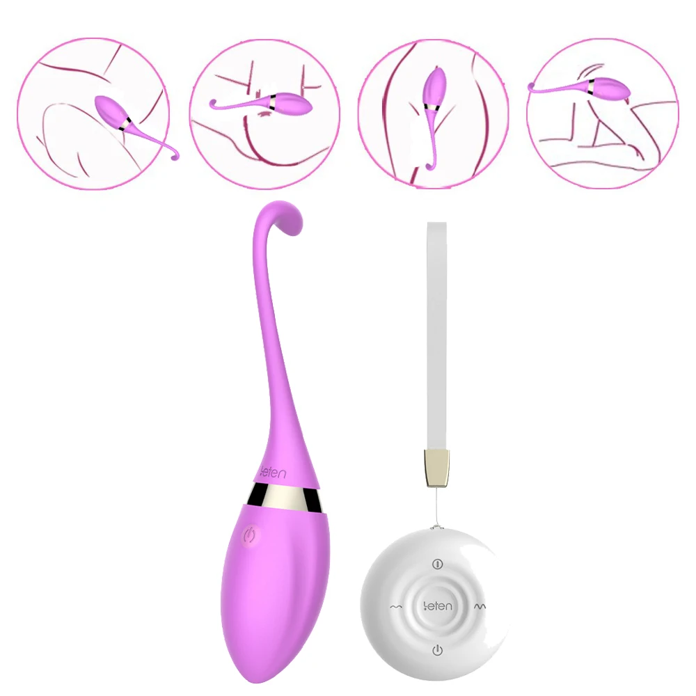 Вибрирующее яйцо Leten вибратор с мультивибрацией массажер точки G беспроводной