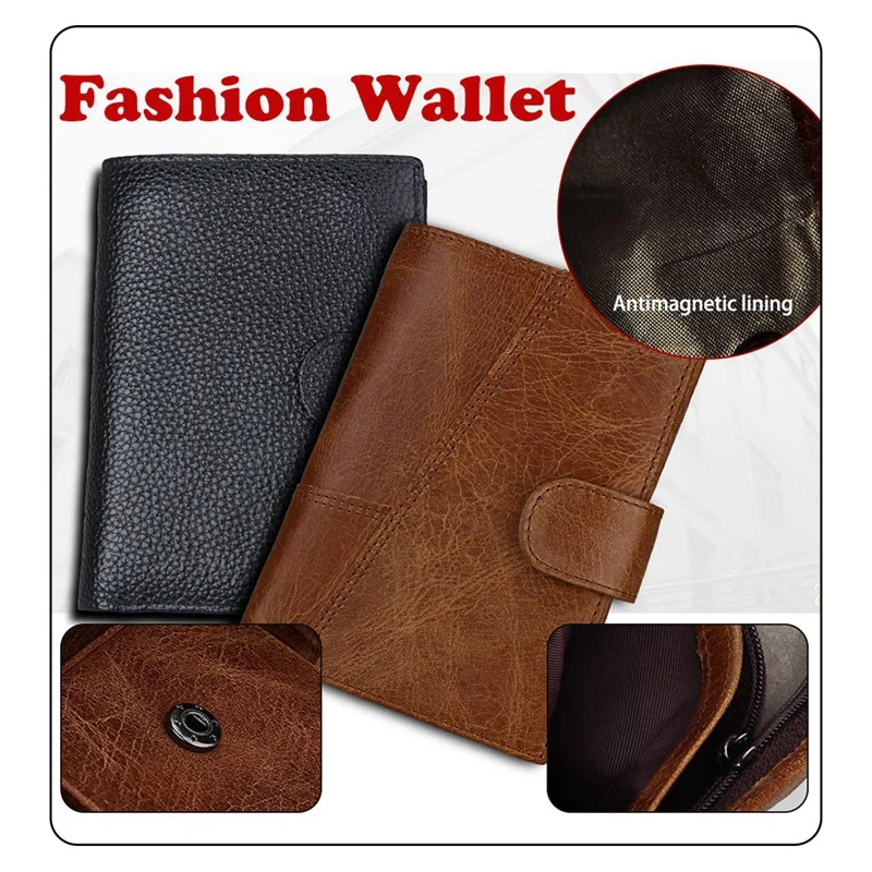 

PU Men Wallet Retro Men Wallet European and American Fashion Wallet Leather Card Case