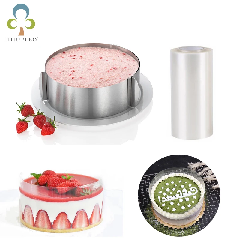 2 шт. DIY регулируемое мусс кольцо 3D круглая квадратная форма для выпечки из