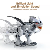 2 colors childrens electric fire dragon toy walking breathing water spray robot dinosaur with light sound mechanical fun gift