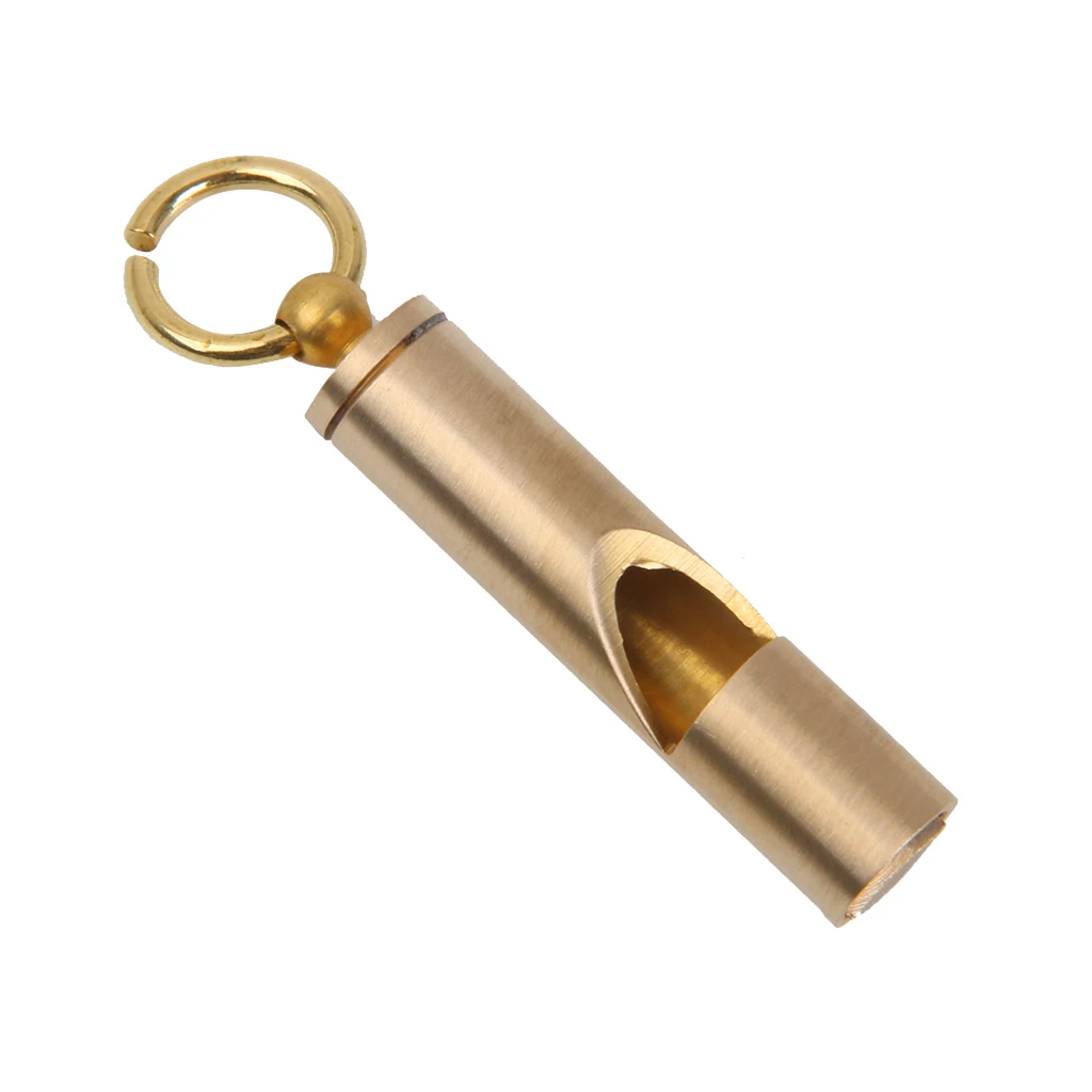 Outdoor Hunting Survival Brass Key Chain Whistle Emergency First Aid Kit