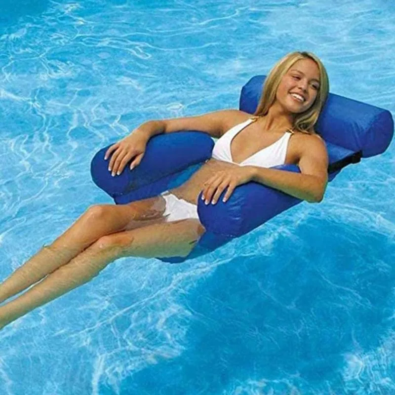 Плавать водяная кровать плавательный бассейн складной регулируемый со спинкой