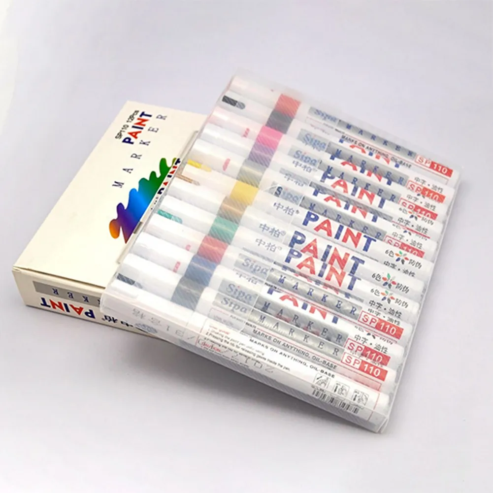 

12x Paint Pen Color Marker Pen Not Easy To Fade Paint Pen Touch-up Pen