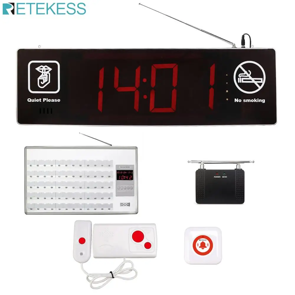 Беспроводная система вызова медсестры Retekess с 60 кроватным приемником +