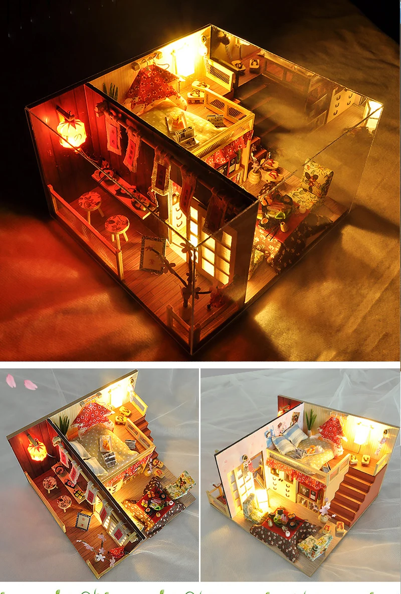 DIY Roombox миниатюрная кукольная мебель игрушка лес праздник деревянный ручной работы Miniaturas дом сборные наборы игрушки для детей