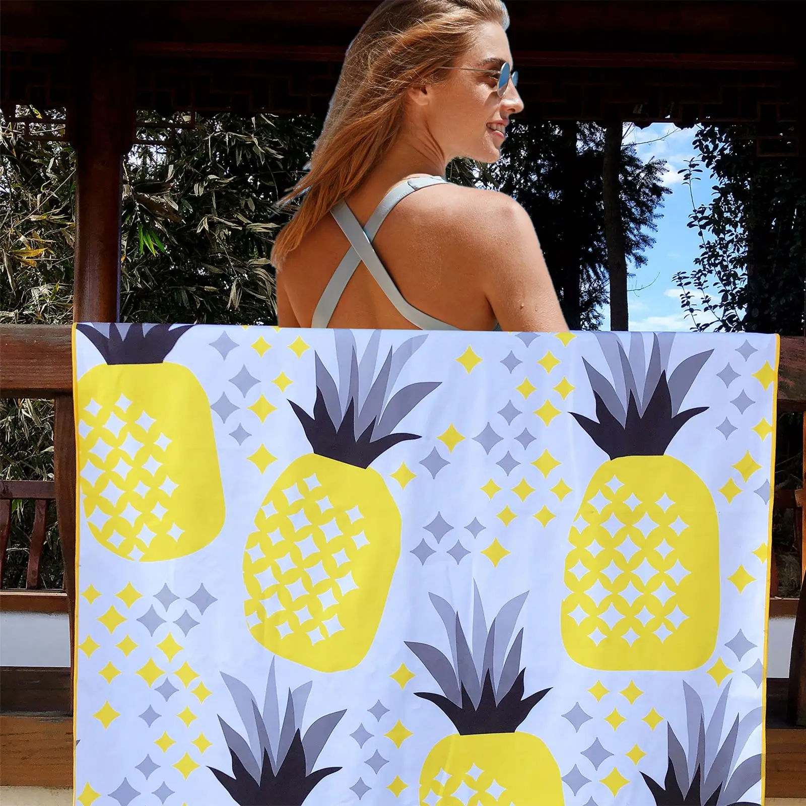 

Pool Beach Towel Portable Quick Fast Dry Sand Outdoor Travel Swim Blanket Thin Mat Anti Sand Towel Beach Towel Picnic Mat Towel