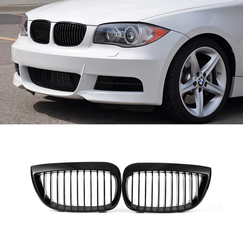 E81 Grille Front Replacement Kidney Grill for BMW E87 1 Series 2003-2007(Gloss Black) 51137077129 51137077130 | Автомобили и