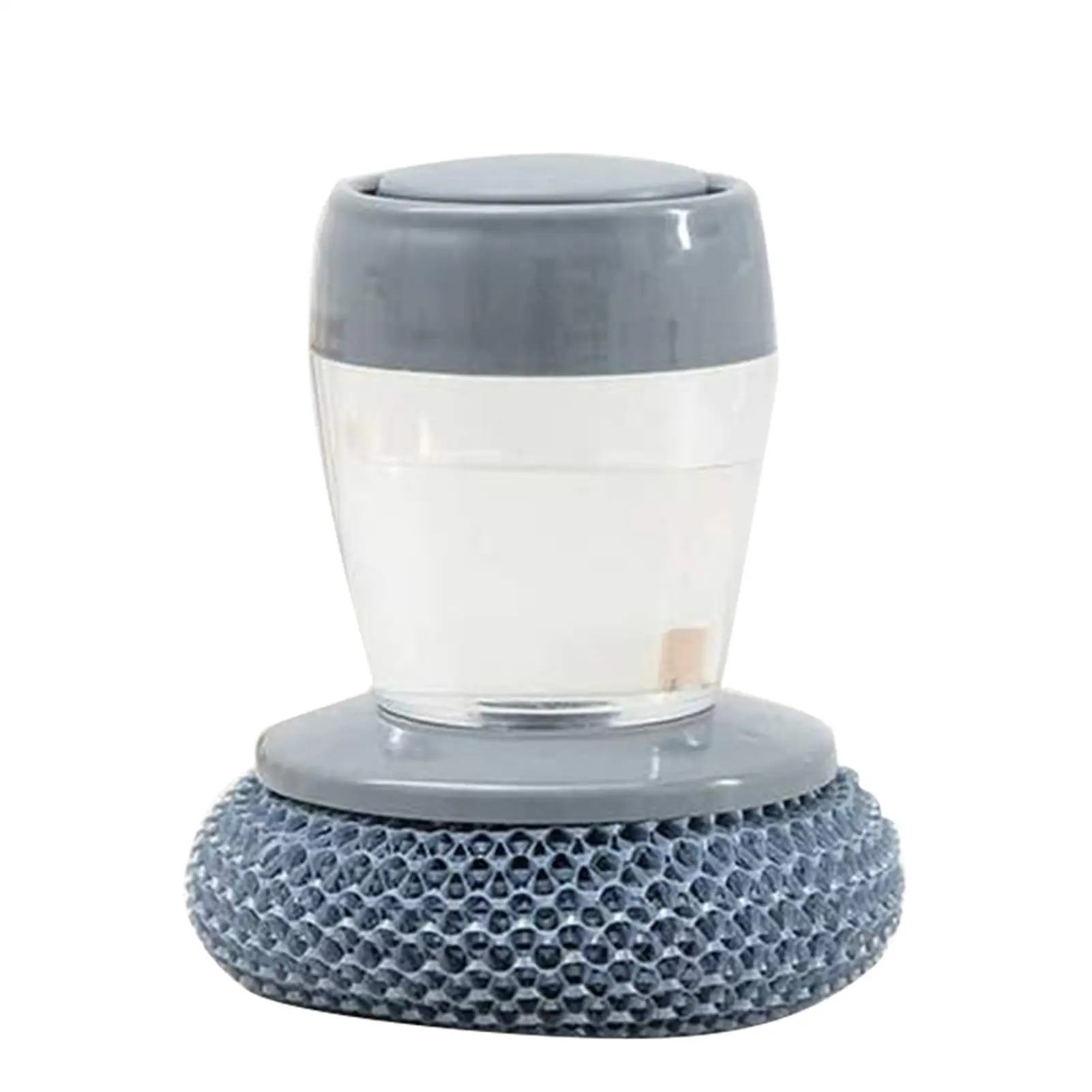 

Kitchen Soap Dispensing Palm Brush PET Easy Use Scrubber Wash Clean Tool Holder Soap Dispenser Pan Brush Kitchen Cleaning Tool