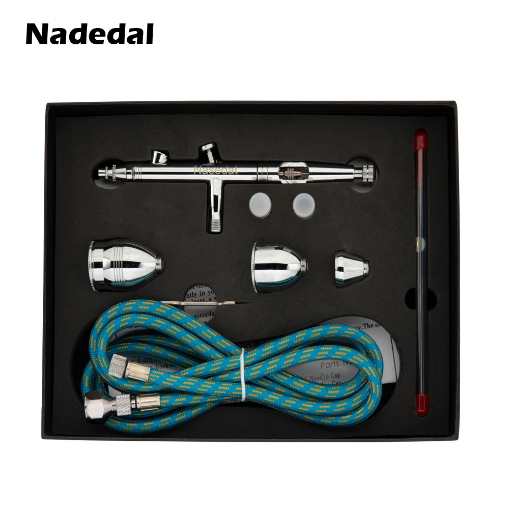 

Nasedal двойного действия 2cc/5cc/13cc комплект аэрографа фридж (0,2/0,3/0,5 мм) фридж (0,3/0,5/0,8) для рисования автомобилей воздушная кисть молитвенно