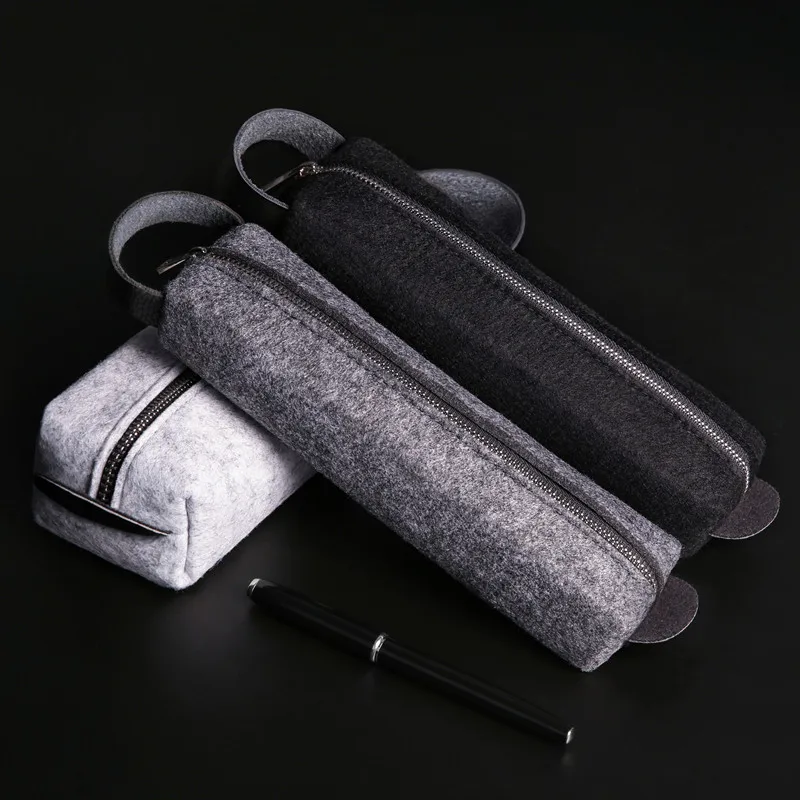 Милый пенал Чехол из шерстяного войлока ручной работы на молнии Estuche De Lapices ручка