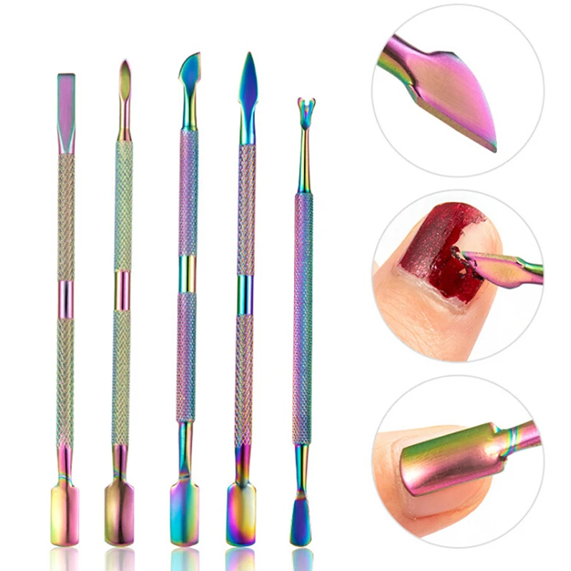11 стилей инструмент для ногтей двойной конец кутикулы ложка толкатель триммер
