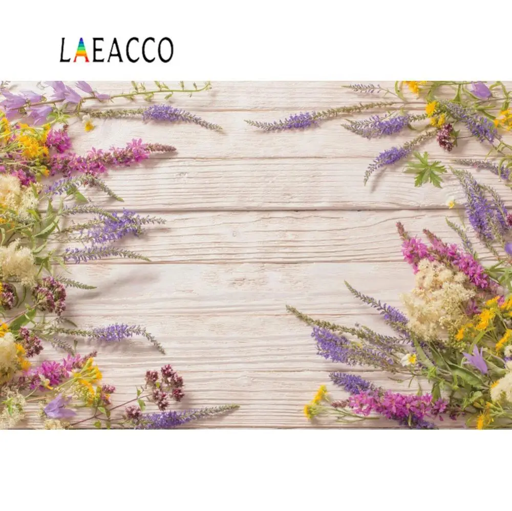 Laeacco розовые деревянные доски весенние цветы кисточки лепесток еды питомца ткань