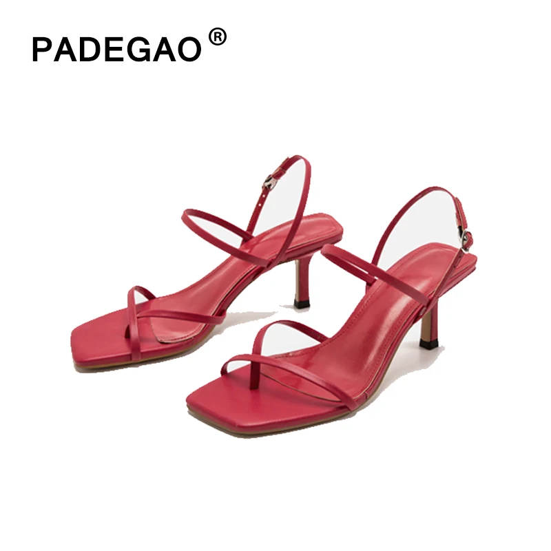 Женские босоножки пикантные туфли на тонком каблуке Коллекция 2020 года Сезон лето