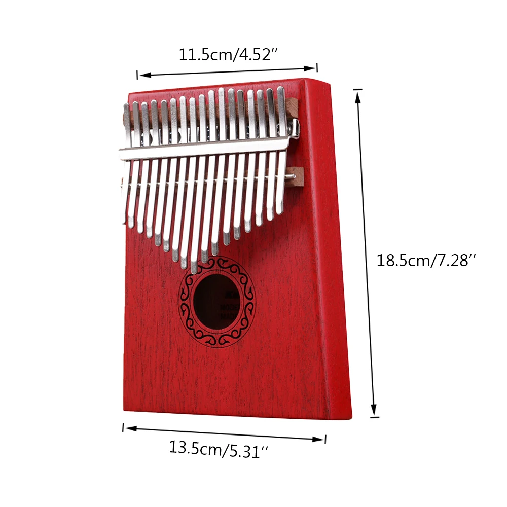 Kalimba пианино с 17 клавишами музыкальный инструмент из красного дерева Набор