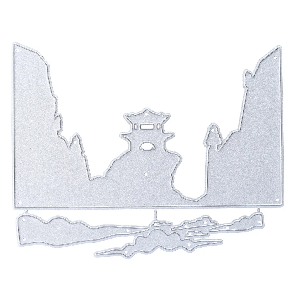 YaMinSanNiO Mountain Tower Metal Cutting Dies for Scrapbooking Card Making Decorative Embossing Craft New 2020 Landscape Die Cut | Дом и сад