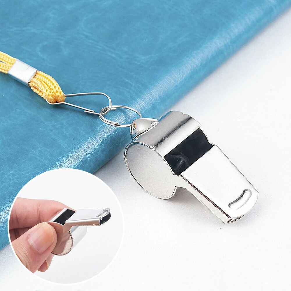 

4pcs Metal Football Soccer Sports Referee Whistle Emergency Survival Metal Whistle New