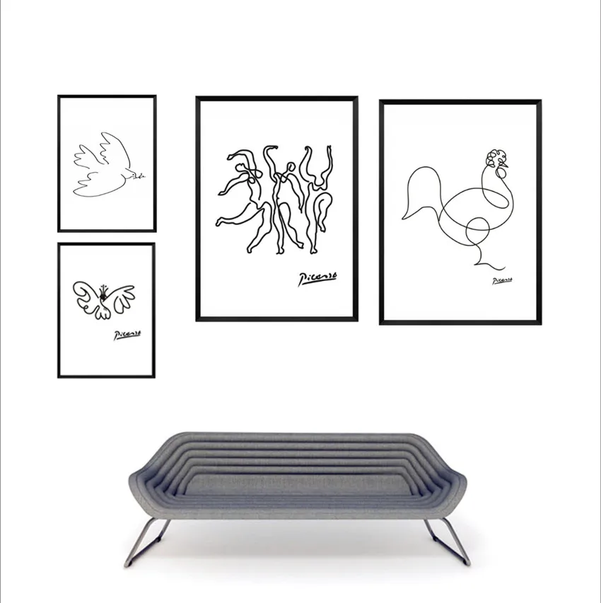 Современная Картина на холсте с абстрактным принтом|canvas painting|pablo picassoprinted canvas |