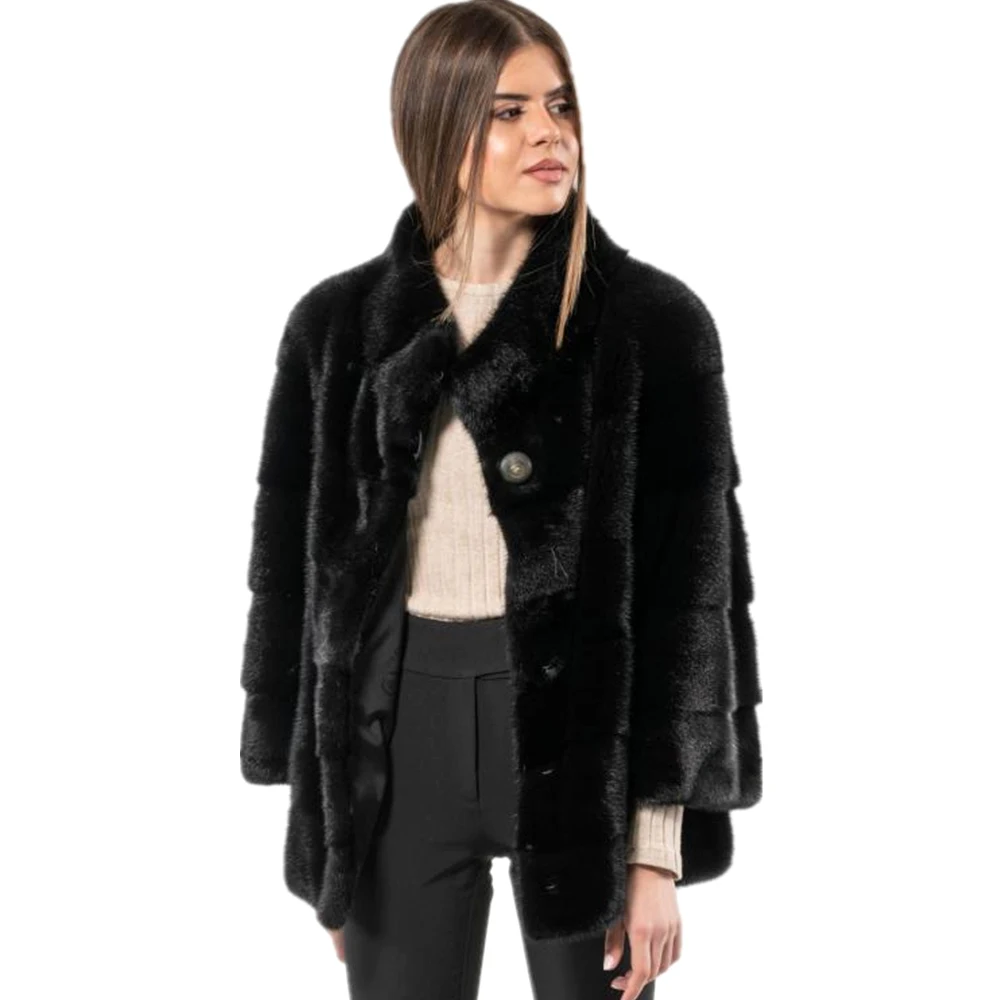 TOPFUR Winter Coat Women Real Fur Coats Plus Size Natural Mink Fur Genuine Leather Jackets Outwear Basic jackets Spring Clothing