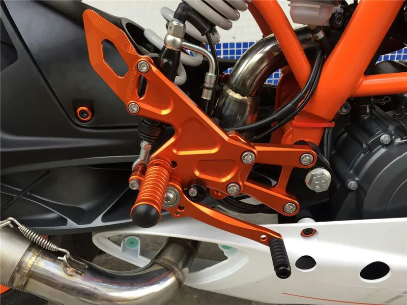 Waase для KTM RC125 RC200 RC390 RC 125 200 390- регулируемые наездники задние наборы Rearset Подножка для ног колышки