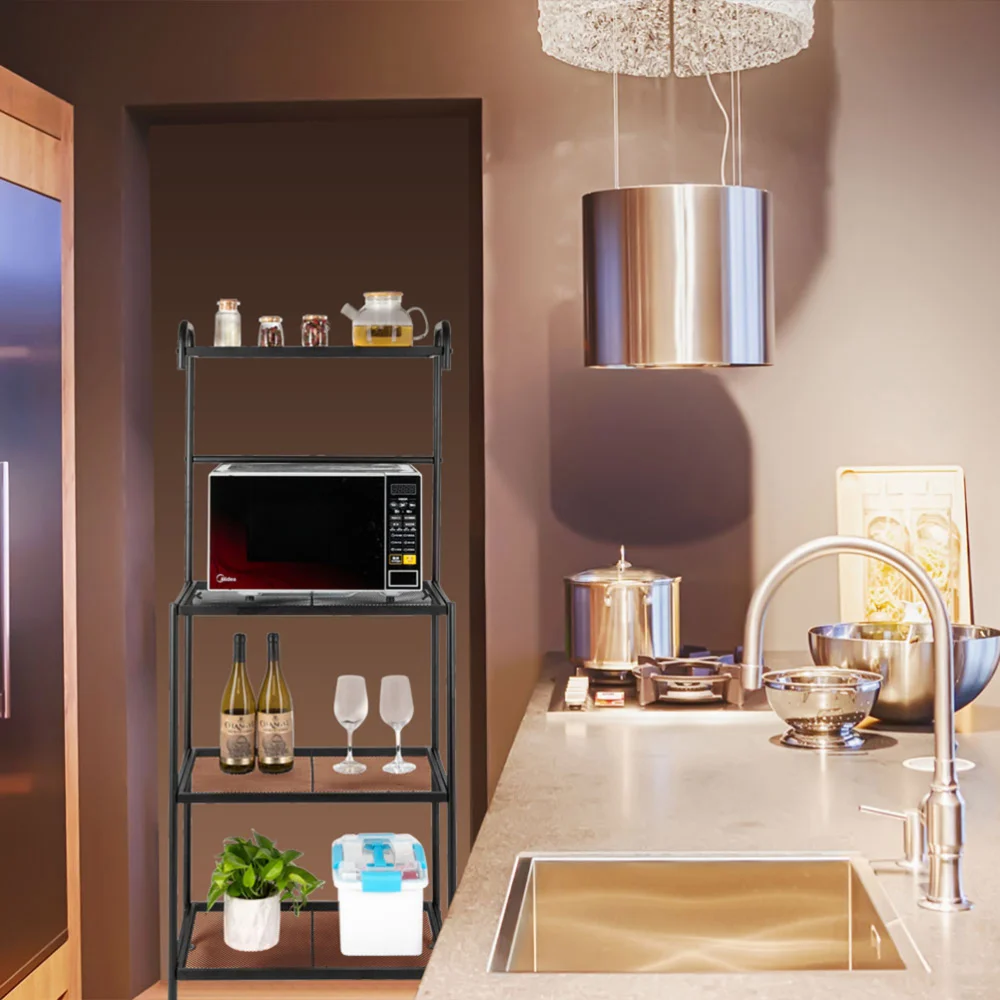 

4-Tier Kitchen Shelf Kitchen Storage Rack Storage Stand Kitchen Storage Shelf for Indoor Inside