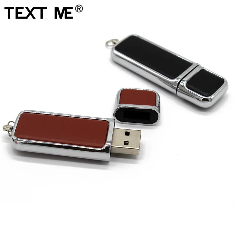 TEXT ME коричневый черный 2 цвета кожа с брелоком модель 4 ГБ 8 usb флеш накопитель 0 16 32