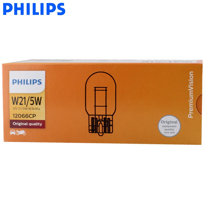 10 шт. Philips W21/5 Вт T20 7443 12 в 21/5 Премиум видение автомобиля оригинасветильник