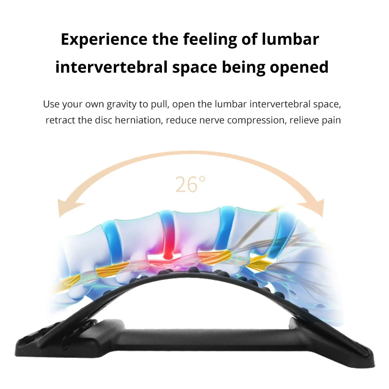 Back Stretcher Massager Neck Waist Pain Relief Magic Support Massage Home Muscle Stimulator Relaxation Fitness Equipment XA15E | Красота и