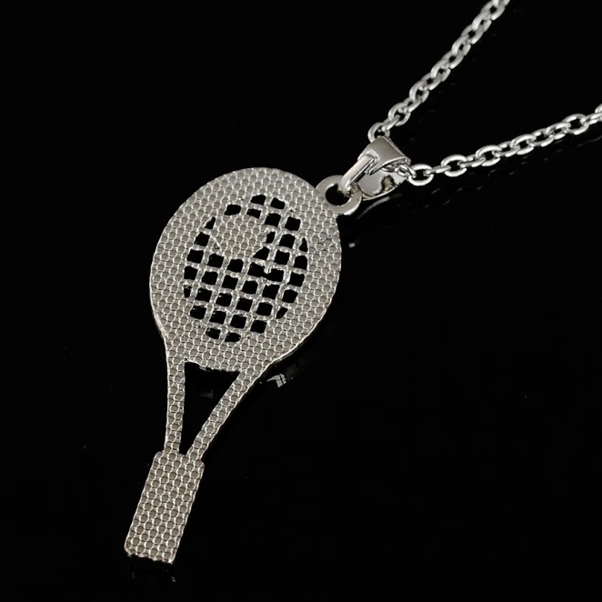 Прозрачный горный хрусталь бадминтон подвеска в виде ракетки ожерелье