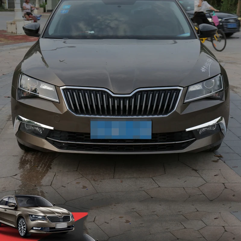 Lsrtw2017 Abs Car Front Bumper Foglight Trims for Skoda Superb 2016 2017 2018 2019 2020 | Автомобили и мотоциклы