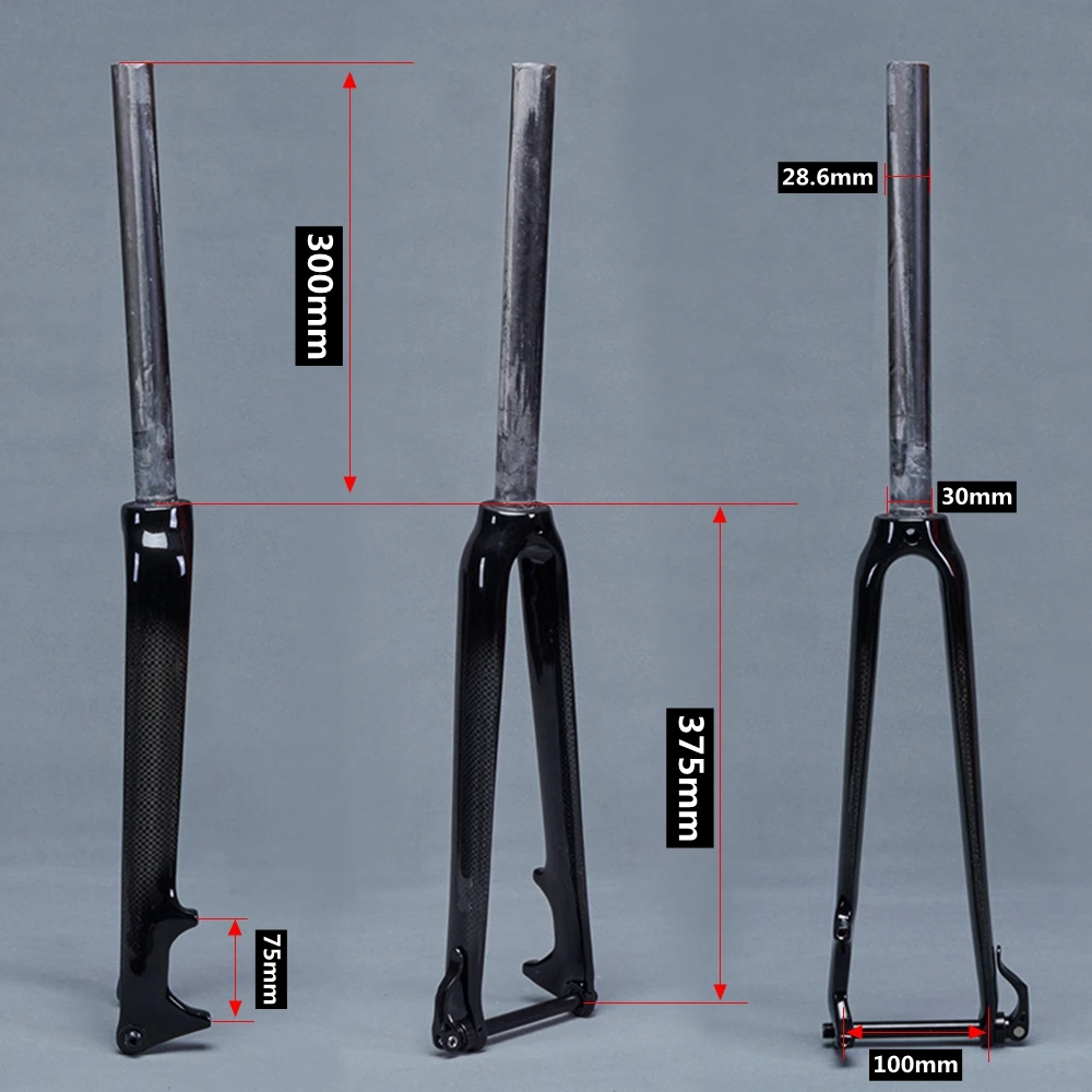 Вилка Передняя из углеродного волокна для велосипеда шоссейного плотная вилка