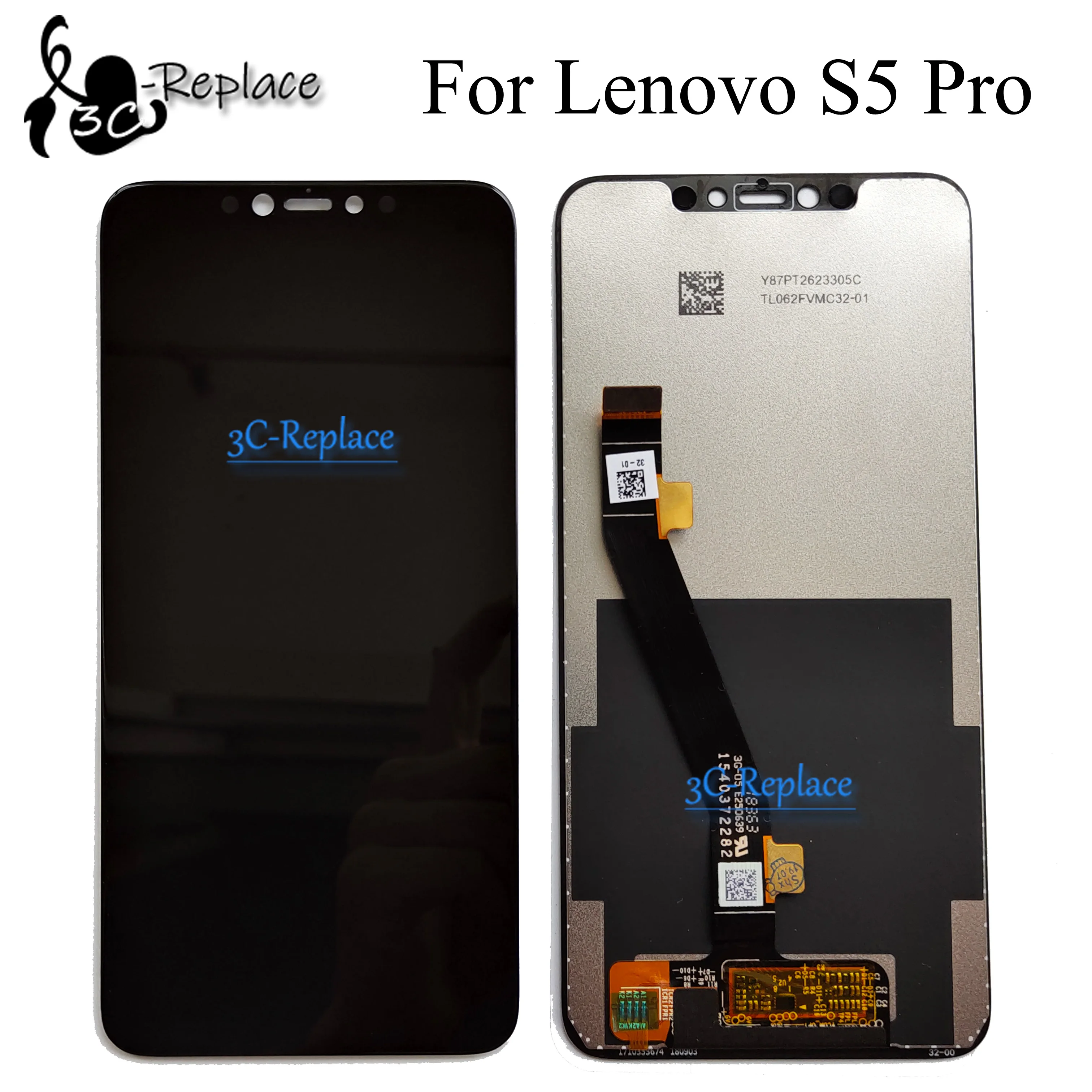 Черный 6 2 дюймов для lenovo S5 pro L58041/для GT L58091 ЖК дисплей кодирующий преобразователь