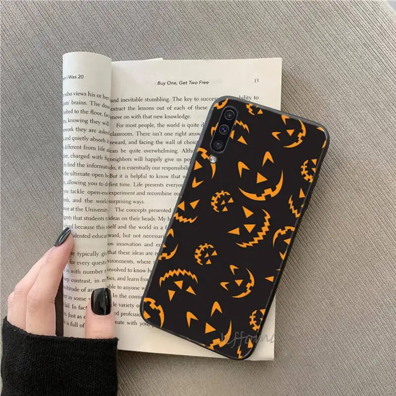 

Bat Skeleton Halloween pattern Phone Cases For Samsung galaxy S note 7 8 9 10 20 fe edge A 6 10 20 30 50 51 70 lite plus Funda