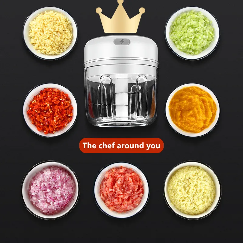 garlic crusher usb wireless electric 100250ml mincer onion chili meat grinder food crusher chopper kitchen accessories gadgets free global shipping