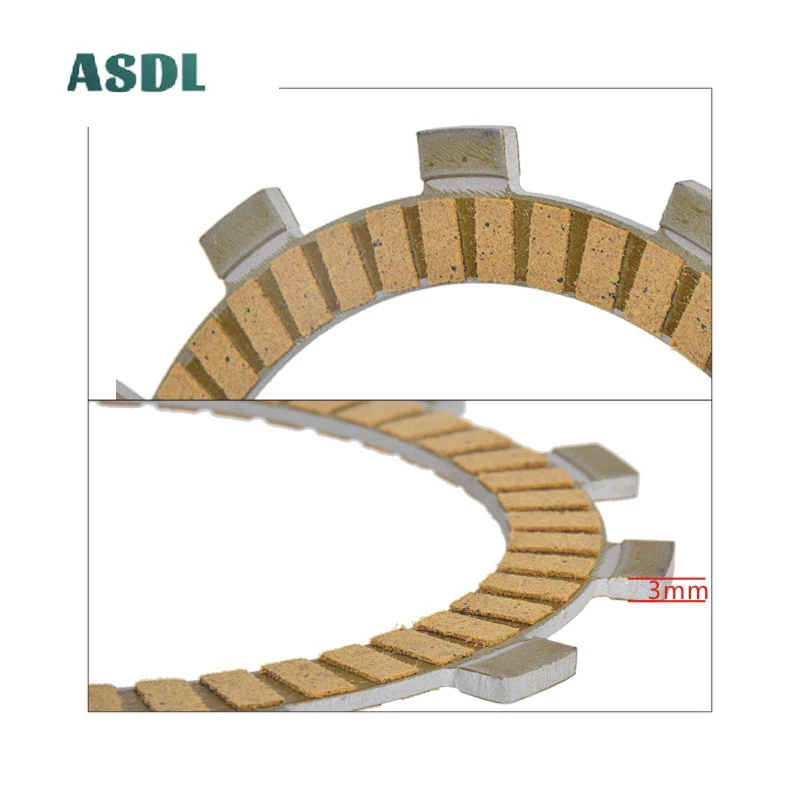 

134X119X99X3mm 250CC Motorcycle Paper based Friction Clutch Plate Kit For Kawasaki Z250 2011-2013 GT250 Ninja 250 Z 250 GT 250
