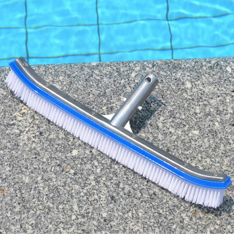 18 Inch Curved Swimming Pool Brush Cleaning Tools Spa Wall &amp Floor Nylon Bristles Cleaner Broom Accessories | Дом и сад